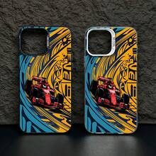 Funda para móvil con diseño de coche de carreras: compatible con Samsung S26/S25/S24/S23/S22/S21,  17/16/15/14/13/12/11, OPPO,  y Redmi. Resistente a caídas, antideslizante y resistente a la decoloración. El regalo perfecto para los aficionados. - Plateado - Ver 7
