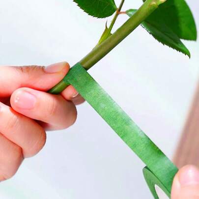 Băng dính cắm hoa thủ công tự làm, băng dính giấy màu xanh lá cây, băng dính cố định thân cây.