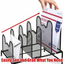 Organizador de documentos Step File Sorter - Negro con azul - Ver 4