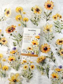 20 piezas/paquete Pegatinas florales botánicas vintage para manualidades, scrapbooking, diario, álbum de fotos y decoración DIY - El jardín está impregnado del aroma de las flores. - Ver 14