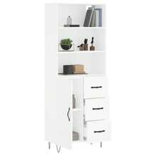 vidaXL Highboard Weiß 69,5x34x180 cm Holzwerkstoff - Weiss - Übersicht 3