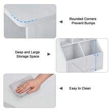 Estantería y organizador de juguetes multifuncional para niños – Armario de almacenamiento  y estable con estante grande para sala de juegos, dormitorio, guardería o guardería infantil – Fácil de montar – Gris lavado - W - Ver 6