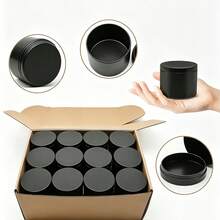 HIZTGHC Set isi 30 buah, termasuk 2 stoples lilin kecil berwarna hitam, wadah penyimpanan portabel, cocok untuk dekorasi pesta pernikahan dan ulang tahun, juga hadiah ideal untuk teman dan keluarga. - 30PCS/2set - View 6
