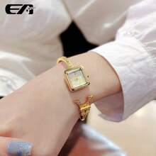 1 chiếc đồng hồ nữ dây đeo bằng đồng mạ vàng hình tháp Eiffel, đính kim cương tự nhiên, kiểu dáng tối giản sang trọng, chống nước, máy quartz, đóng hộp quà tặng, quà tặng cho bạn gái/mẹ. - Tháp Eiffel Paris phiên bản kim cương thật - Xem 3
