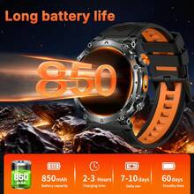 KENPANG 2026 New GPS Men's Outdoor Sports Smart Watch, Built-In LED Flashlight & Compass, 100+ Sports Modes, All-Day Health Monitoring, HD Bluetooth Calls, Swimming 3ATM Waterproof, GPS Positioning, Fitness Tracker For Men, Compatible With Android & IOS - View 10