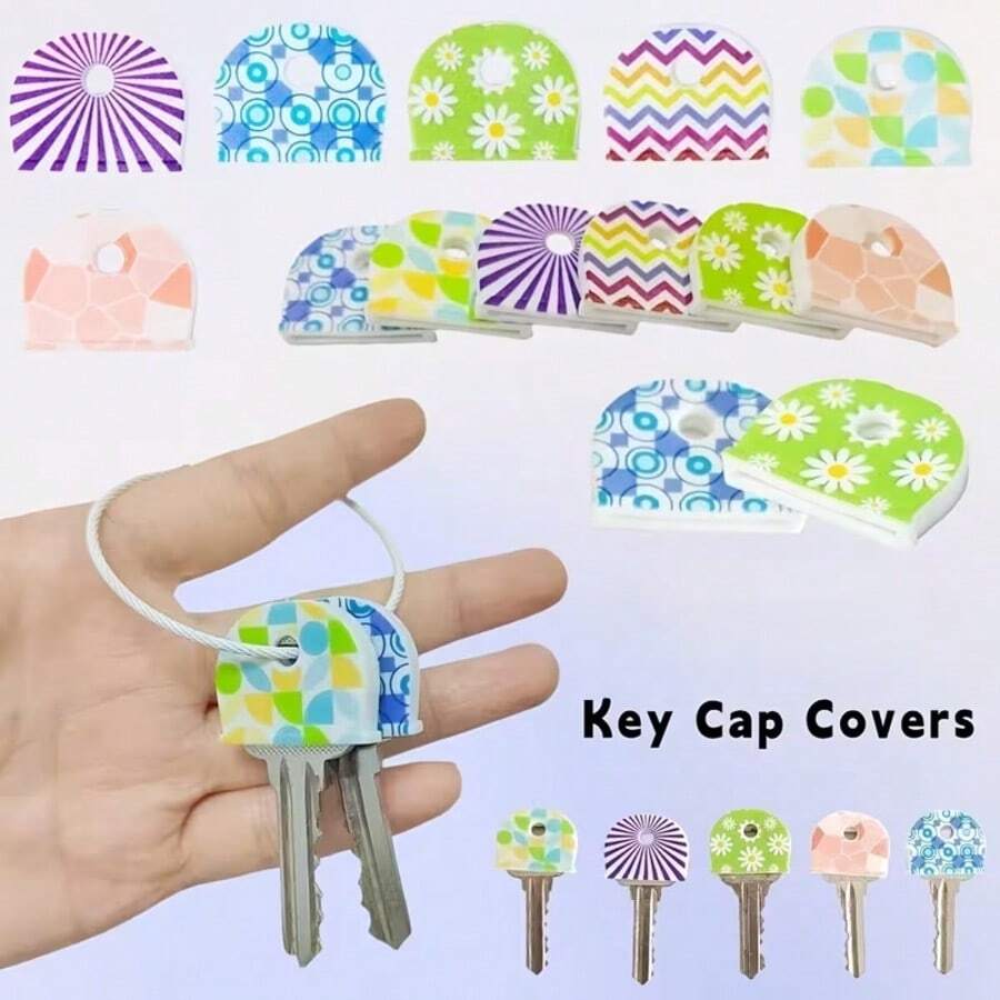2/10/20/3pcs Random Style - Flower Shaped Colorful Silicone Key Cover, Elastic Key Protector, Multiple Colors Available, Prevent Keys From Getting Dirty And Damaged - Multicolor - View 1