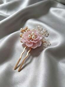Handmade Chinese Style Pearl Flower Hair Accessories, Suitable For Hanfu, Cheongsam, Xiu He Outfit - Multicolor - View 12