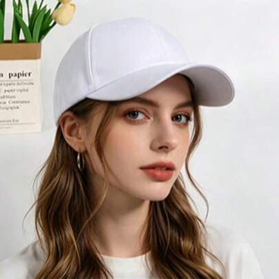 Cotton Baseball Cap, Unisex Low Profile Dad Hat, Adjustable Solid Color Baseball Cap, Suitable For Running, Spring Outing, Hiking And Daily Wear