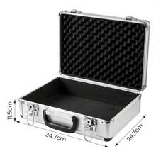 Multi-Function Aluminium Storage Case, Hard Box For Camera & Equipment - Silver - View 1