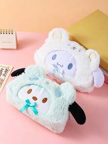 SANRIO Hello Kitty毛绒铅笔盒 - 可爱柔软的化妆包和文具袋，适合女孩 - 毛絨款-新款 - 查看 4