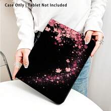 1 件装翻盖平板电脑保护套，带笔槽，兼容三星 A9/A9+/S9/S9FE/A11/A11+/S11/S10 FE/S10 FE+/S10 Lite、A16 2025、Air 11/13、M3 2025、Mini 7 A17、Pro 2024、Air 11/13、M2 2024、Pro 11/13、M4 2024、Pro 12.9、7/8/9 代、10.2、10 代、10.9、Air 4/5/6/7/8、10.9、Pro 11、4/5/6 代、Mini 6、SE 11、荣耀、Matepad SE 11，暗色樱花图案 - 彩色 - 查看 3