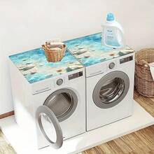 1 tấm phủ chống bụi máy giặt in họa tiết đại dương, đế cao su mềm, phụ kiện phòng giặt, tấm bảo vệ mặt trên máy giặt, thấm hút và khô nhanh, tấm phủ chống bụi tủ lạnh, thảm thấm hút mặt bàn máy pha cà phê, thảm thoát nước bằng đất tảo cát, tấm phủ chống bụi máy giặt và máy sấy hiện đại cho phòng giặt và nhà bếp, trang trí nhà cửa, trang trí nhà bếp và phòng ăn. - Nhiều màu - Xem 5