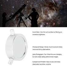 Telescope Film Solar Filter 3in PET Coated Film Adjustable Sunshine Reduction Telescope Accessory for 44 to 70mm Objective - Filtro de película solar para telescopio - Ver 4