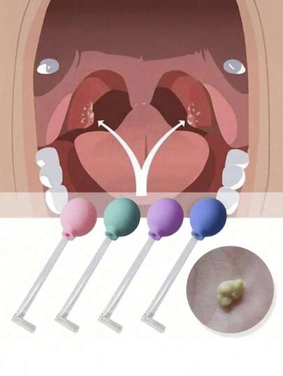 Tonsil Stone Removal Tool Kit, Includes Oral Suction Ball With Suction And Suction Cup Function, PVC Suction Ball For Fresh Breath