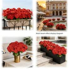 60 bông hoa tulip đỏ nhân tạo, chia làm 4 bó, chống tia UV, dùng trang trí ngoài trời với lá xanh, thích hợp cho vườn, sân, đám cưới và trang trí trung tâm nhà cửa. - Nhiều màu - Xem 11