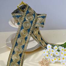 2 Sizes Exotic Colorful Embroidered Trim, Costume Collar & Cuff DIY Decorative Accessory - Red - View 10