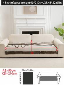 1 vỏ đệm sofa dùng được cả bốn mùa, kiểu dáng hiện đại tối giản, chống trượt, chống bụi và có thể giặt được, màu nâu tươi mới và thời trang, mềm mại và không phai màu, thân thiện với thú cưng, phù hợp với sofa hình chữ L và sofa 1/2/3/4 chỗ ngồi. - màu nâu - Xem 19