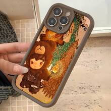 Oso niño bosque oscuro fuego tema.funda de teléfono Fundas compatibles con ,Apple,VIVO,OPPO,,, y Honor.Fabricadas en silicona TPU,ofrecen protección contra golpes y caídas. - Marrón - Ver 6