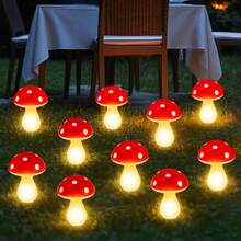 8/12/20pcs LED Mushroom String Lights, Waterproof Battery Operated Fairy Lights For Garden, Balcony And Room Decor - Multi-color light - View 4