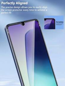 2 piezas - 99% de transparencia, reproducción de color precisa, protector de pantalla de alta definición, adecuado para Redmi/ y la mayoría de las series, diseñado para uso diario, hecho de vidrio templado con excelentes propiedades resistentes a los arañazos, protege la pantalla del teléfono de arañazos cuando se coloca en bolsillos, bolsas o al entrar en contacto con objetos pequeños - transparente - Ver 6