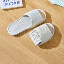 EVA Foldable Travel Slippers, Portable Anti-Slip Collapsible Slippers, Suitable For Travel, Home, Hotel, Outdoor, Bathroom, Dorm, Unisex Couples Design - Brown - View 10