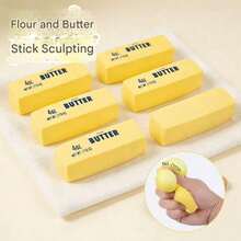 1 món đồ chơi bóp TPR hình bột mì và bơ, đồ chơi mô phỏng thực phẩm xuyên biên giới, bóng bóp giảm căng thẳng, đồ chơi bóp Hachimi vui nhộn và mang tính giáo dục. - Nhiều màu - Xem 2
