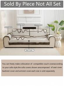 1 vỏ đệm sofa dùng được cả bốn mùa, kiểu dáng hiện đại tối giản, chống trượt, chống bụi và có thể giặt được, màu nâu tươi mới và thời trang, mềm mại và không phai màu, thân thiện với thú cưng, phù hợp với sofa hình chữ L và sofa 1/2/3/4 chỗ ngồi. - màu nâu - Xem 9