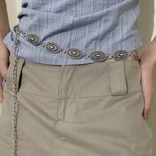 1 chiếc dây đeo eo phong cách retro cá tính, dây thắt lưng họa tiết bohemian, dây đeo váy, dây đeo quần, phù hợp cho nữ mặc hàng ngày và dự tiệc. - Nhiều màu - Xem 14