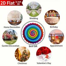 1pc "Fantasy Elegance" Wind-Driven Rotating Decor For Outdoor/Indoor - Stainless Steel Laser-Cut Metal Mandala Rotating Device, Wind-Driven Garden Art And Zen Decoration - Suitable For Balcony Or Conservatory Gift (Pendant Not Included) Style Sent Randomly - A - View 10