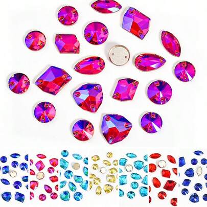 Set Of 20 Hand-Sewn Rhinestone Accessories In A Variety Of Styles (Marquise, Teardrop, Satellite, And More) For Affordable Luxury. Features Beveled Edges For Durability And A Timeless Look. Versatile Rhinestones Suitable For Decorating Clothing, Shoes, And Hats. Ideal For: Formal Wear Accessories, DIY Hair And Jewelry Projects, And Adding Affordable Luxury Accents To Shoes, Hats, And Bags.