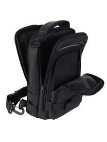 Sac de poitrine de pêche en plein air, sac bandoulière tactique pour hommes, organisateur de rangement à plusieurs couches, sac de poitrine portable avec compartiments multiples, sangle d'épaule réglable, fermeture éclair - Noir - Voir 9