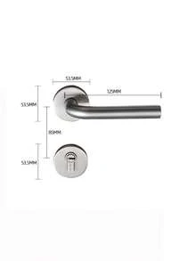 Sliding Door Handle, Interior Door Handle, Home Decor, Entrance Door Handle, Door Knob, Suitable For Bedroom, Bathroom, Kitchen - Silver - View 7