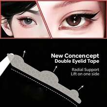3D Stereoscopic Support Double Eyelid Tape, Invisible Waterproof Eyelid Lifting Strips Suitable For Single Eyelids, Droopy Eyes, Perfect For Daily Makeup, Parties And Work Use - Nude - View 5