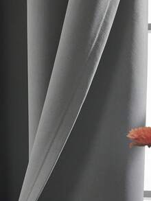 1PC/2PCS High Blackout UV Resistant Polyester Curtains, Grommet Top, Non-Bleachable Plain Weave, Bedroom Art Theme, Solid Color High Blackout Thermal Insulation, Noise Reduction - Perfect For Bedroom Curtains, Living Room Curtains And Room Divider Curtains, Farmhouse And School Sleep Curtains, Darker Colors Provide Better Blackout Effect - Grey - View 52