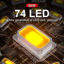 74 LED 太陽能戶外庭園燈,戶外日照照明燈具,3 頭全方位照明,夜燈,適用於院子、車庫、露營車、露台、小徑和花園的安全照明,適合聖誕節、萬聖節節日照明 - 太陽能 - 查看 5