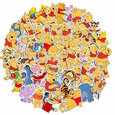 Disney 50 miếng dán hình gấu vàng, họa tiết hoạt hình dễ thương, quà tặng tiệc tùng tinh tế, thích hợp để trang trí laptop, ván trượt, bình nước, ô tô, album ảnh, máy tính, điện thoại, sổ tay, mũ bảo hiểm, đàn guitar, hành lý và nhiều hơn nữa. Đồ dùng nghệ thuật chất lượng cao.