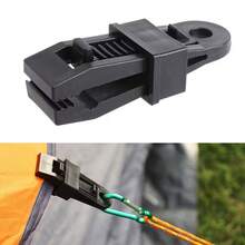 20-Piece Multi-Functional Outdoor Camping Tent Clips, Waterproof Tent Tarpaulin Fixing Buckles, Strong Grip Suitable For Tents And Waterproof Tarpaulins, Camping Accessories. - Black - View 5