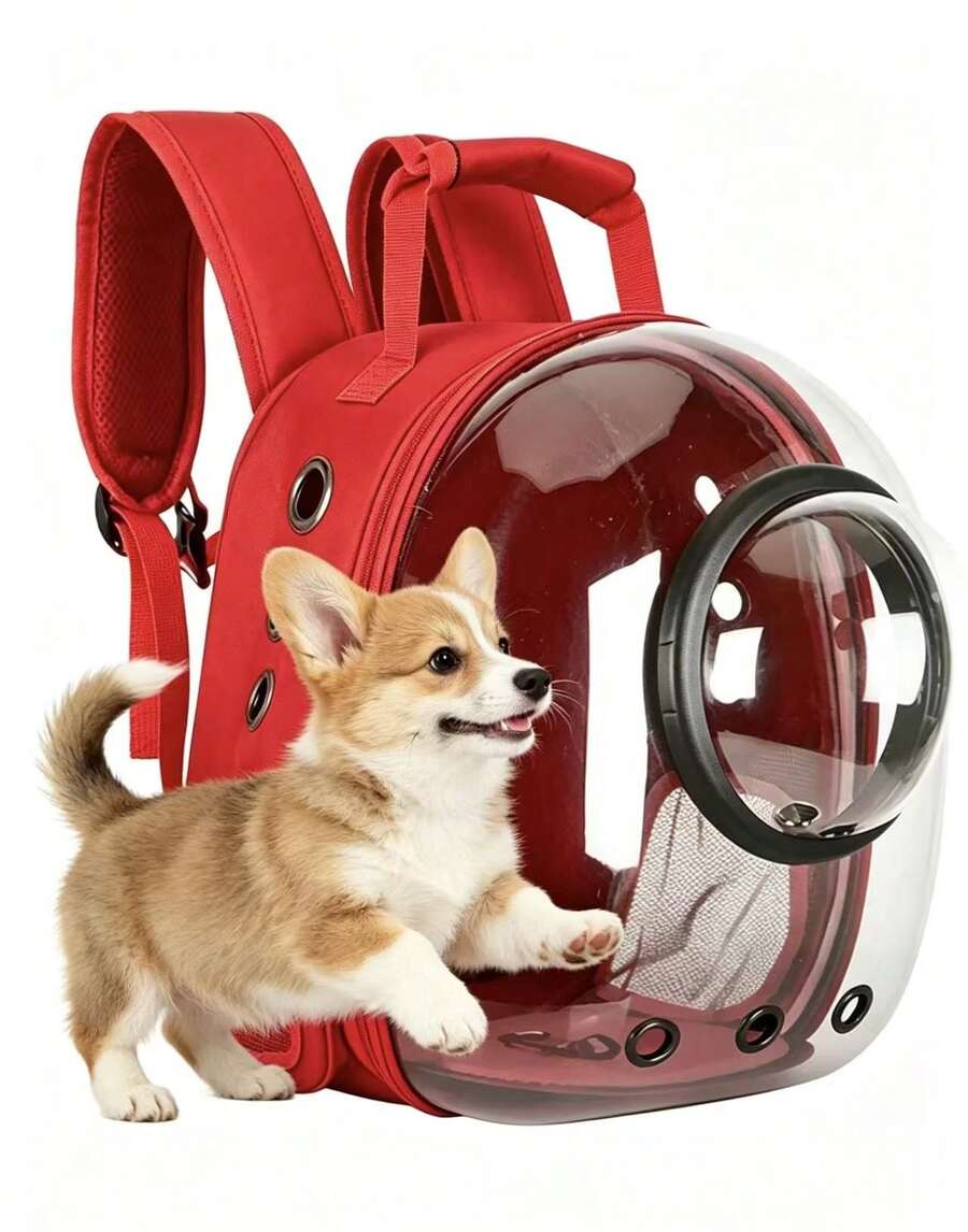 Transparent Pet Backpack, Cat Capsule Bag, 360 ° Breathable, Suitable For Travel And Outdoor Activities Of Puppies And Kittens, Anti Scratch And Anti Bite - 彩色 - 查看 1