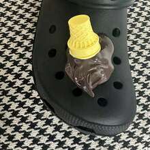 Oversized Interesting "Overflowing Ice Cream Cone" Shoe Charm, "Dropped Ice Cream" Decorative Crocodile Shoe Buckle, Suitable For DIY Shoe Decoration On Garden Shoes, Clogs, Sandals, Slippers, Cute 3D Shoe Flower For Spring/Summer, Summer Beach Party Gift, Gift For Women, Graduation Gift, Travel Accessory, Holiday Essential, Holiday Accessory, Birthday Gift - Chocolate Brown - View 5