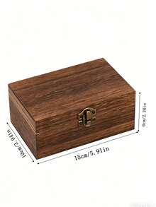 Personalized Wooden Storage Box With Hinged Lid, Customized Text Keepsake Box, Pine Wood Organizer Box Suitable For Jewelry, Photos, Souvenirs, Wedding Birthday Gift Box - Multicolor - View 9