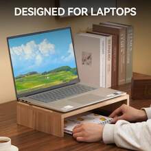 Giá đỡ màn hình bằng gỗ - Giá đỡ máy tính/laptop/máy in để bàn - Giá đỡ sắp xếp bàn làm việc văn phòng - Giá đỡ bàn làm việc để bàn - Nhiều màu - Xem 7