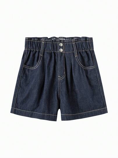 Balabala Girls Denim Shorts Tween Girl Summer Lightweight Casual Straight Leg Pants Outdoor Daily Wear Travel Comfortable Easy Match