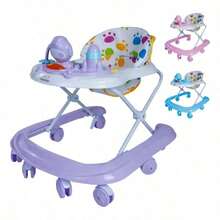 Andadera Musical Plegable para Bebé, Juguete Educativo Interactivo, Estable y Segura para Aprender a Caminar - Lila - Ver 1