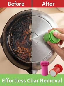 High Density Fiber Pot Bottom Cleaning Brush, Scratch-Free Stain And Rust Remover, Revives Old Pots And Pans - A - View 4