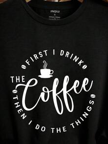 G7222 New Arrival Small Size Letter Print T-Shirt For Spring And Summer | Exquisite Design | Loose And Comfortable | Easy To Match | - 1 - 查看 3