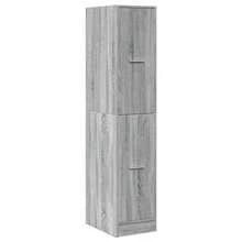 vidaXL Apothekerschrank Grau Sonoma 30x41x144,5 cm Holzwerkstoff - Grau - Übersicht 4