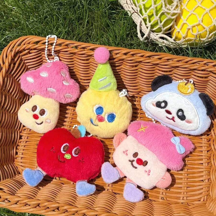 Cute Cartoon Doll Pendant, Versatile Keychain, Adorable Couple Accessory - Multicolor - View 1
