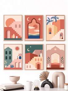 8x12 Inch/6pcs Digital Painting Kit Suitable For Adults And Beginners, Frameless, DIY Easy Acrylic Paint Set, Home Decor Craft, Ideal Gift For Birthday, Father's Day, Christmas, Mother's Day And Valentine's Day - Potted Flowers - View 3