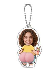 Llavero con foto personalizada, colgante de goma suave personalizado, adecuado para amigos, alivio del estrés, almacenamiento de llaves, adorno de bolso, regalo de cumpleaños - Modelo 3 - Ver 10