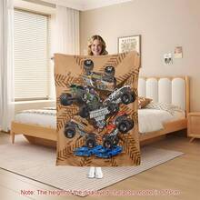3D Monster Jam Monster Truck Cartoon Blanket Flannel Soft Throw Blanket Bedroom Sofa Bed Warm Throw Blanket Picnic Blanket10.Jpg - Nhiều màu - Xem 11